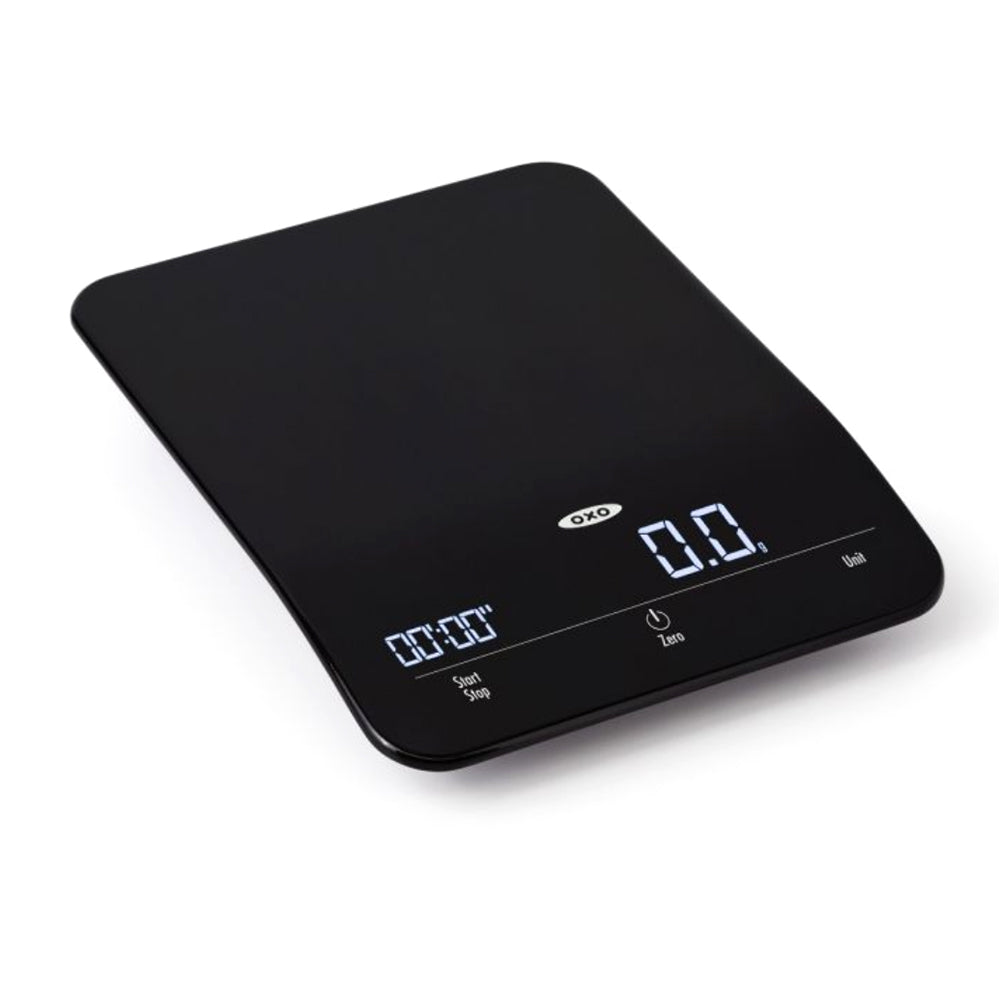 Elitra Home Round Digital Coffee Scale with Built-In Timer, Black 
